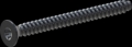 screw for plastic: Screw STS-plus KN6041 5x55 - T25 steel, hardened 10.9 Zinc-Nickel-plated,  baked, passivated black/ Cr-VI-free, sealed, 720 h until Fe-Corrosion