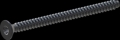 screw for plastic: Screw STS-plus KN6041 5x70 - T25 steel, hardened 10.9 Zinc-Nickel-plated,  baked, passivated black/ Cr-VI-free, sealed, 720 h until Fe-Corrosion
