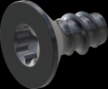 screw for plastic: Screw STS-plus KN6041 6x12 - T30 steel, hardened 10.9 Zinc-Nickel-plated,  baked, passivated black/ Cr-VI-free, sealed, 720 h until Fe-Corrosion
