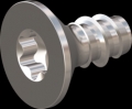 screw for plastic: Screw STS-plus KN6041 6x12 - T30 stainless-steel, A2 - 1.4567 Bright-pickled and passivated