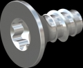 screw for plastic: Screw STS-plus KN6041 6x12 - T30 steel, hardened 10.9 zinc-plated 5-7 ?m, baked, blue / transparent passivated