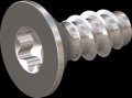 screw for plastic: Screw STS-plus KN6041 6x14 - T30 stainless-steel, A2 - 1.4567 Bright-pickled and passivated