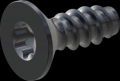 screw for plastic: Screw STS-plus KN6041 6x16 - T30 steel, hardened 10.9 Zinc-Nickel-plated,  baked, passivated black/ Cr-VI-free, sealed, 720 h until Fe-Corrosion