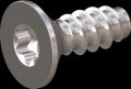 screw for plastic: Screw STS-plus KN6041 6x16 - T30 stainless-steel, A2 - 1.4567 Bright-pickled and passivated