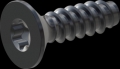 screw for plastic: Screw STS-plus KN6041 6x20 - T30 steel, hardened 10.9 Zinc-Nickel-plated,  baked, passivated black/ Cr-VI-free, sealed, 720 h until Fe-Corrosion