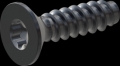 screw for plastic: Screw STS-plus KN6041 6x22 - T30 steel, hardened 10.9 Zinc-Nickel-plated,  baked, passivated black/ Cr-VI-free, sealed, 720 h until Fe-Corrosion