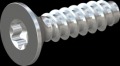 screw for plastic: Screw STS-plus KN6041 6x22 - T30 steel, hardened 10.9 zinc-plated 5-7 ?m, baked, blue / transparent passivated