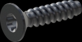 screw for plastic: Screw STS-plus KN6041 6x25 - T30 steel, hardened 10.9 Zinc-Nickel-plated,  baked, passivated black/ Cr-VI-free, sealed, 720 h until Fe-Corrosion