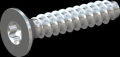 screw for plastic: Screw STS-plus KN6041 6x30 - T30 steel, hardened 10.9 zinc-plated 5-7 ?m, baked, blue / transparent passivated