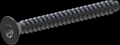 screw for plastic: Screw STS-plus KN6041 6x55 - T30 steel, hardened 10.9 Zinc-Nickel-plated,  baked, passivated black/ Cr-VI-free, sealed, 720 h until Fe-Corrosion