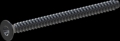 screw for plastic: Screw STS-plus KN6041 6x80 - T30 steel, hardened 10.9 Zinc-Nickel-plated,  baked, passivated black/ Cr-VI-free, sealed, 720 h until Fe-Corrosion
