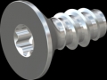 screw for plastic: Screw STS-plus KN6041 7x16 - T30 steel, hardened 10.9 zinc-plated 5-7 ?m, baked, blue / transparent passivated