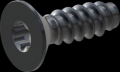 screw for plastic: Screw STS-plus KN6041 8x25 - T40 steel, hardened 10.9 Zinc-Nickel-plated,  baked, passivated black/ Cr-VI-free, sealed, 720 h until Fe-Corrosion