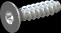 screw for plastic: Screw STS-plus KN6041 8x30 - T40 steel, hardened 10.9 zinc-plated 5-7 ?m, baked, blue / transparent passivated
