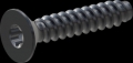 screw for plastic: Screw STS-plus KN6041 8x40 - T40 steel, hardened 10.9 Zinc-Nickel-plated,  baked, passivated black/ Cr-VI-free, sealed, 720 h until Fe-Corrosion