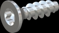 screw for plastic: Screw STS KN1041 1.8x6 - T6 steel, hardened 10.9 zinc-plated 5-7 ?m, baked, blue / transparent passivated