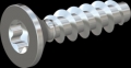 screw for plastic: Screw STS KN1041 1.8x7 - T6 steel, hardened 10.9 zinc-plated 5-7 ?m, baked, blue / transparent passivated