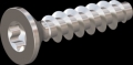 screw for plastic: Screw STS KN1041 1.8x8 - T6 stainless-steel, A2 - 1.4567 Bright-pickled and passivated