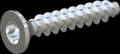 screw for plastic: Screw STS KN1041 1.8x10 - T6 steel, hardened 10.9 zinc-plated 5-7 ?m, baked, blue / transparent passivated