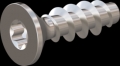 screw for plastic: Screw STS KN1041 2.2x7 - T6 stainless-steel, A2 - 1.4567 Bright-pickled and passivated