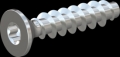 screw for plastic: Screw STS KN1041 2.2x10 - T6 steel, hardened 10.9 zinc-plated 5-7 ?m, baked, blue / transparent passivated