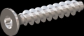 screw for plastic: Screw STS KN1041 2.2x12 - T6 stainless-steel, A2 - 1.4567 Bright-pickled and passivated