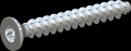 screw for plastic: Screw STS KN1041 2.2x16 - T6 steel, hardened 10.9 zinc-plated 5-7 ?m, baked, blue / transparent passivated