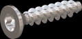 screw for plastic: Screw STS KN1041 2.5x12 - T8 stainless-steel, A2 - 1.4567 Bright-pickled and passivated