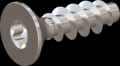 screw for plastic: Screw STS KN1041 3x10 - T8 stainless-steel, A2 - 1.4567 Bright-pickled and passivated