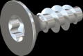 screw for plastic: Screw STS KN1041 3.5x10 - T15 steel, hardened 10.9 zinc-plated 5-7 ?m, baked, blue / transparent passivated