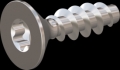 screw for plastic: Screw STS KN1041 3.5x12 - T15 stainless-steel, A2 - 1.4567 Bright-pickled and passivated