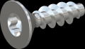 screw for plastic: Screw STS KN1041 3.5x12 - T15 steel, hardened 10.9 zinc-plated 5-7 ?m, baked, blue / transparent passivated