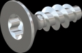 screw for plastic: Screw STS KN1041 4x12 - T20 steel, hardened 10.9 zinc-plated 5-7 ?m, baked, blue / transparent passivated
