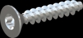 screw for plastic: Screw STS KN1041 4x22 - T20 steel, hardened 10.9 zinc-plated 5-7 ?m, baked, blue / transparent passivated