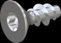 screw for plastic: Screw STS KN1041 5x12 - T20 steel, hardened 10.9 zinc-plated 5-7 ?m, baked, blue / transparent passivated