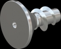 screw for plastic: Screw STS KN1041 6x12 - T30 steel, hardened 10.9 zinc-plated 5-7 ?m, baked, blue / transparent passivated