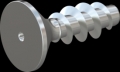 screw for plastic: Screw STS KN1041 6x18 - T30 steel, hardened 10.9 zinc-plated 5-7 ?m, baked, blue / transparent passivated